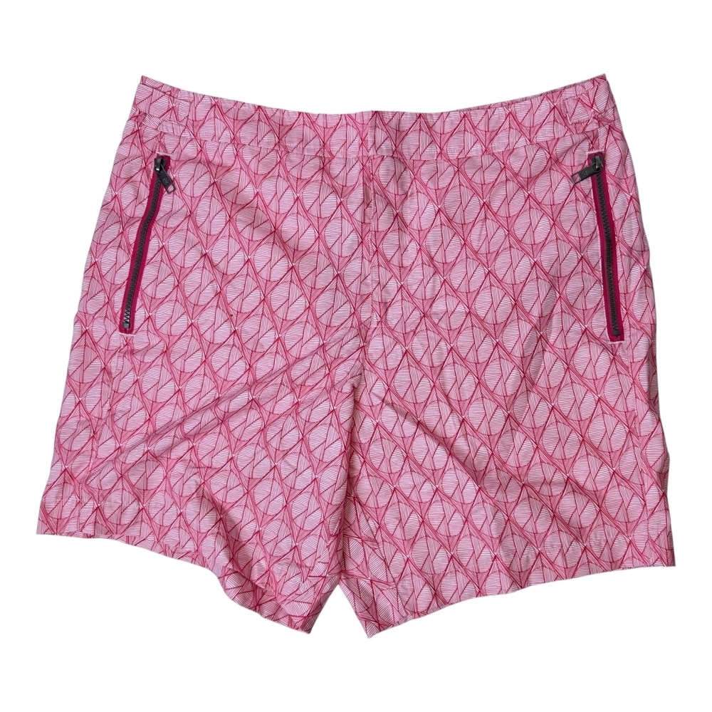 Ted Baker London Kloch Geometric Swim Shorts Pink Size 3 M Tailored NWT Resort